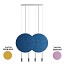 Revolta Suspension - L73S.2D-M - With Acoustic Panel & Black Surface Canopy