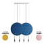 Revolta Suspension - L73S.2D-M - With Acoustic Panel & Black Surface Canopy