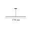 Arrangements Round & Line Suspension Lamp With Small Surface Rose Canopy