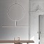 Arrangements Round & Line Suspension Lamp With Small Surface Rose Canopy