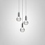 Crystal Bulb Chandelier 3 Piece - Clear