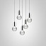 Crystal Bulb Chandelier 5 Piece - Clear