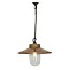 Well Glass Pendant With Visor - Clear Glass