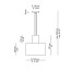 Cyls Suspension Lamp - T-3905P - With Surface Beige Canopy