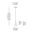 Cupolina Suspension - T-3934R With Recessed Black Canopy