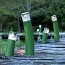 Bamboo MODEL N°2 Bollards - With CLEAR DIFFUSER