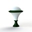 Dallas MODEL N°5 Bollard - Opal Diffuser