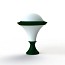 Dallas MODEL N°5 Bollard - Opal Diffuser