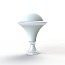 Dallas MODEL N°5 Bollard - Opal Diffuser