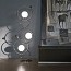 ZOE Floor Lamp With Polished Black Nickel Metal Sphere