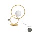 ZOE Table Lamp With Polished Black Nickel Metal Sphere
