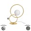 ZOE Table Lamp With Polished Black Nickel Metal Sphere