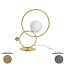 ZOE Table Lamp With Polished Black Nickel Metal Sphere