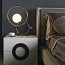 ZOE Table Lamp With Polished Chrome Metal Sphere