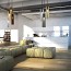Clio Suspension Lamp With Matt Brass Canopy