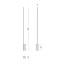 Hilow Line Floor Lamp With White Travertine Marble Base