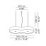 Ottovolante L-100 Suspension Lamp - Pleated Ribbon Fabric