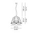 Florinda 3 Suspension Lamp - Pleated Fabric