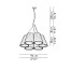 Florinda 6 Suspension Lamp - Pleated Ribbon Fabric