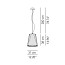 Florinda 1 Suspension Lamp - Pleated Fabric