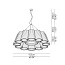 Florinda 12 Suspension Lamp - Pleated Fabric