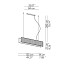 Righello L-125 Suspension Lamp - Wool Fabric