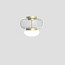 Faro Small Ceiling Lamp With Painted Brass Frame