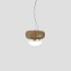 Faro Small Suspension Lamp With Painted Brass Frame