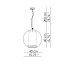 Bolla Ellisse ø40 Pendant - Pleated Fabric
