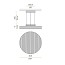 Côte Suspension Lamp - Frosted Smoky Grey Glass