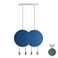 Revolta Suspension - L73S.2D-M - With Acoustic Panel & Black Surface Canopy