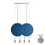 Revolta Suspension - L73S.2D-M - With Acoustic Panel & White Surface Canopy
