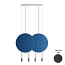 Revolta Suspension - L73S.2D-M - With Acoustic Panel & White Surface Canopy
