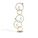 ZOE Floor Lamp With Polished Gold Metal Sphere
