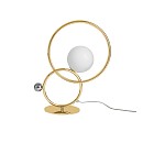 ZOE Table Lamp With Polished Chrome Metal Sphere