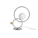 ZOE Table Lamp With Polished Gold Metal Sphere