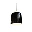 Teodora S1 Suspension Lamp With Covering in Black Fabric