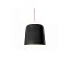 Teodora S1 Suspension Lamp With Covering in Red Fabric