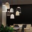 Teodora S3 Suspension Lamp With Covering in Black Fabric