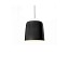 Teodora S3 Suspension Lamp With Covering in Black Fabric