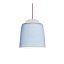 Teodora S5 Suspension Lamp With Covering in Red Fabric