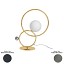 ZOE Table Lamp With Polished Black Nickel Metal Sphere