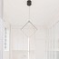 Arrangements Square Small Suspension Lamp With Recessed Rose Canopy