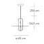 Setareh Medium Suspension Lamp - Metal Diffuser