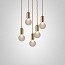 Crystal Bulb Chandelier 5 Piece - Frosted