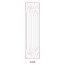 Marble Tube Wall Lamp Large - Carving 3 - 2 Point