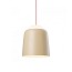 Teodora S5 Suspension Lamp With Covering in Red Fabric