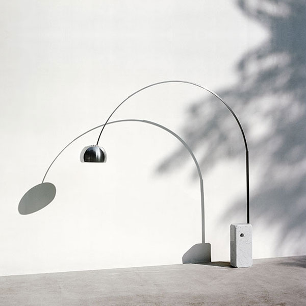 Ingen måde Tigge ensom White Marble Arco Floor Lamp (LED, Non-Dimmable) by Flos