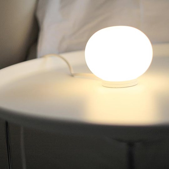 White Mini Glo Ball Table Lamp Led, Ball Table Lamp
