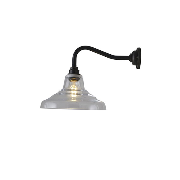 Glass School Wall Lamp With Clear Glass